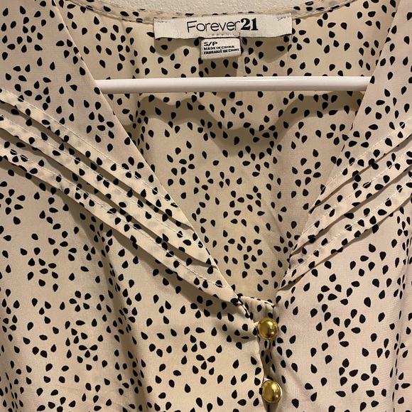 Forever 21 White Dress with Black Polka Dots - Picture 3 of 3